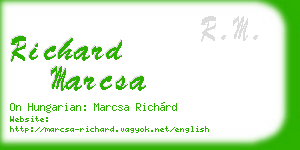 richard marcsa business card