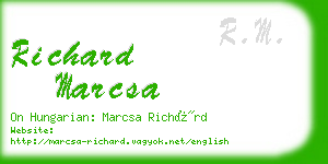 richard marcsa business card